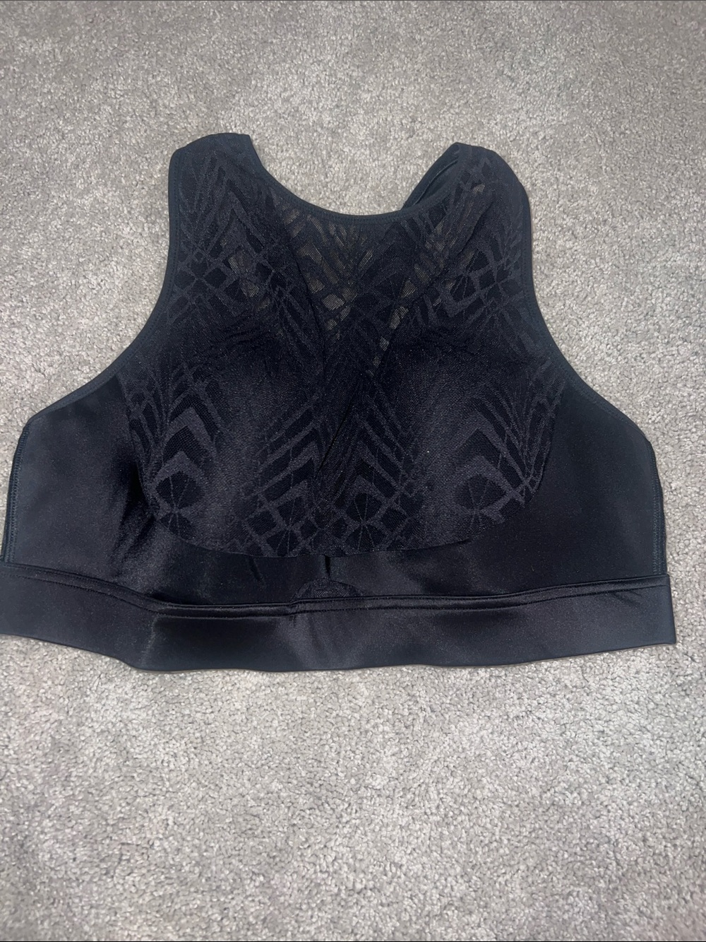 Victoria's Secret Black Hook-Back Sports Bra